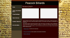 Desktop Screenshot of peacockbilliards.com