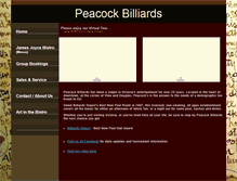 Tablet Screenshot of peacockbilliards.com